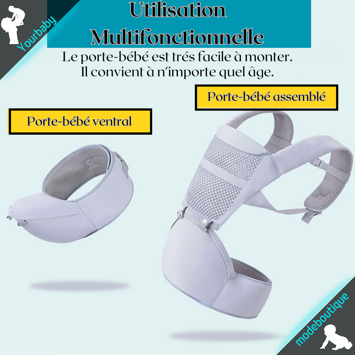 EASY-ERGONOMIC™ | Porte-bébé ergonomique