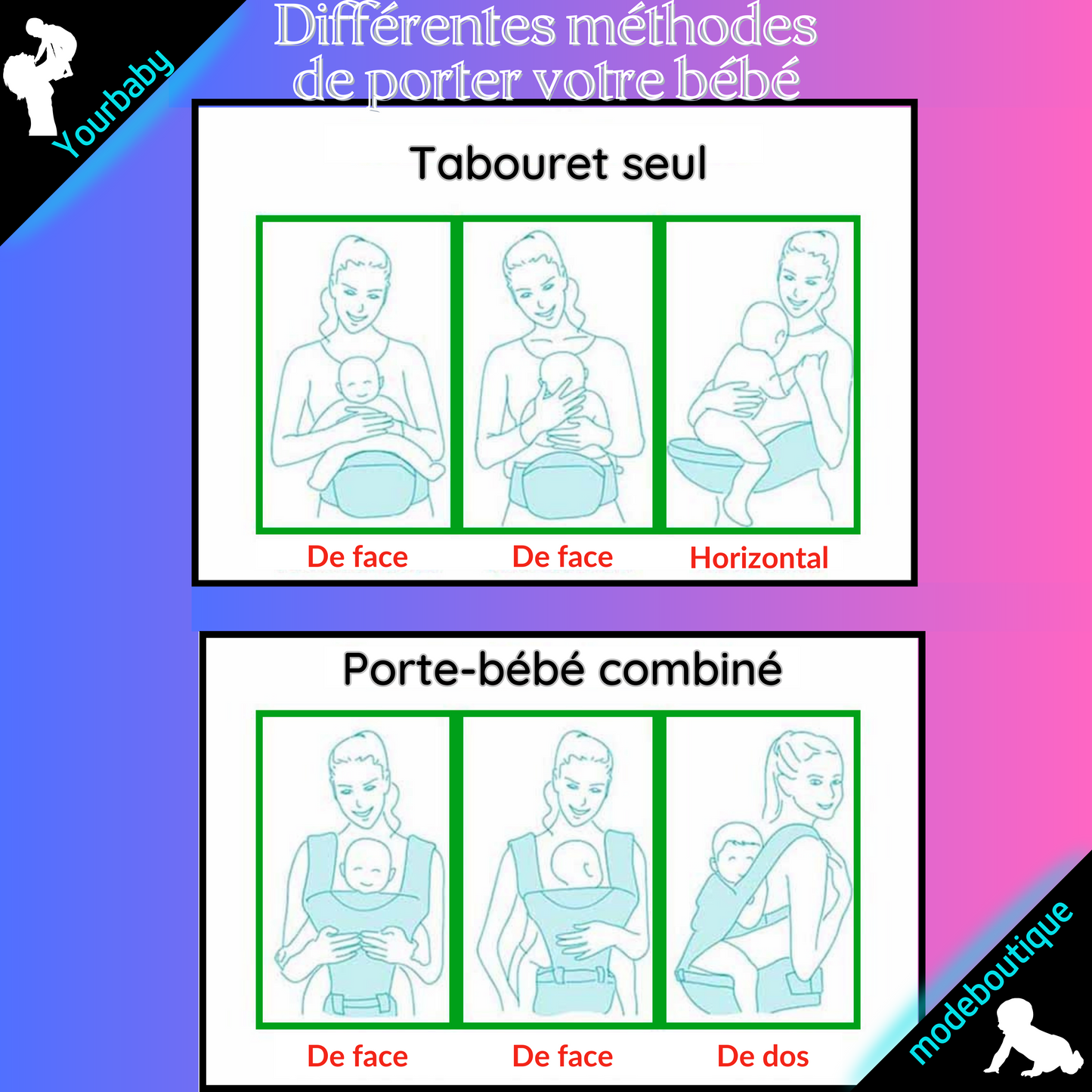 EASY-ERGONOMIC™ | Porte-bébé ergonomique