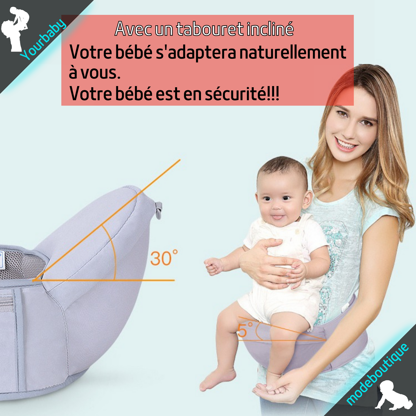 EASY-ERGONOMIC™ | Porte-bébé ergonomique