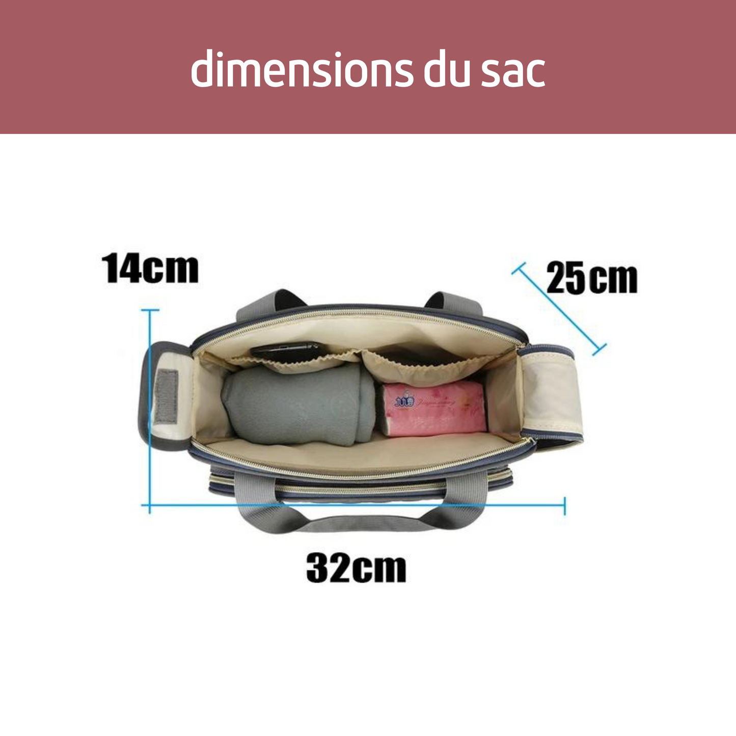 SAC A LANGER "ÉLÉGANT"™ | Sac à langer parfait pour les sorties.