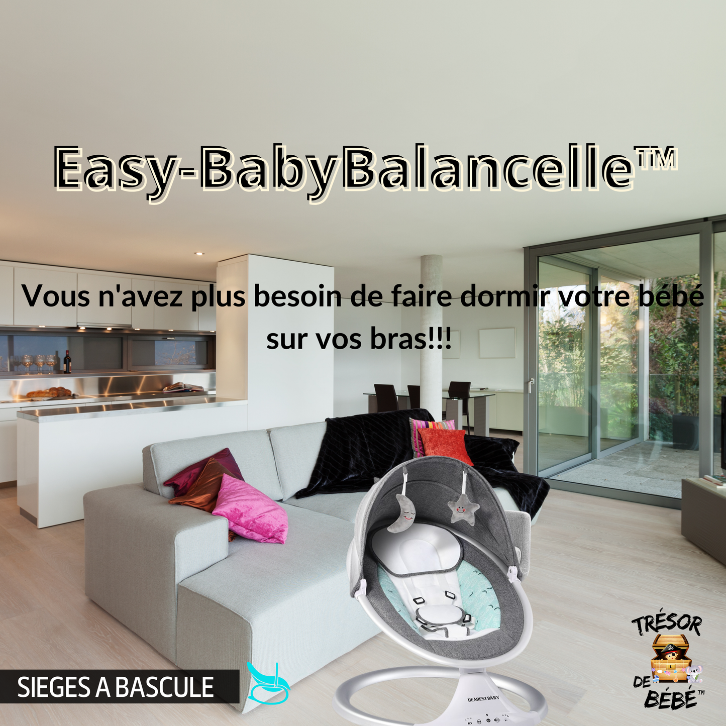 EASY-BABYBALANCELLE™ | Siège à bascule électrique pour bébé