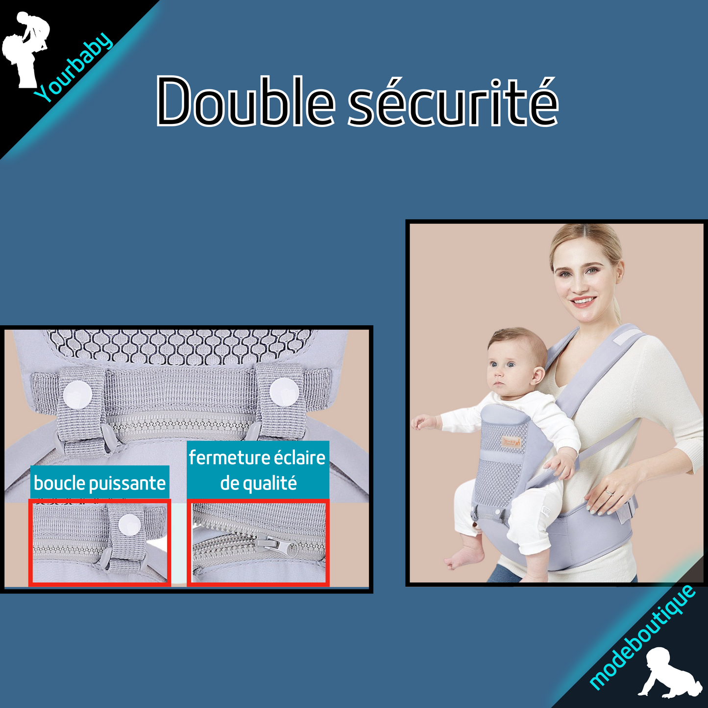 EASY-ERGONOMIC™ | Porte-bébé ergonomique